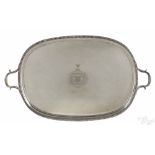 English silver tray, 1809-1810, bearing the touch of William Fountain, with an engraved armorial, 17