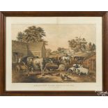 After E. E. Palmer, two Currier and Ives hand colored lithographs, titled American Farm Yard-Morning