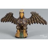 Rodney Boyer, York, Pennsylvania carved and painted spread winged eagle, 6 1/4'' h., 10 3/4'' w.