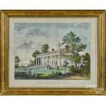 Currier and Ives color lithograph, titled The Home of Washington, 14 3/4'' x 19 3/4''.