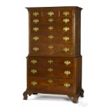 Pennsylvania Chippendale walnut chest on chest, ca. 1775, 75'' h., 41 1/2'' w. Provenance: Estate of