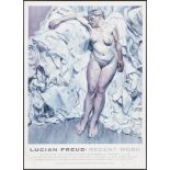 Lucien Freud exhibition poster, 36'' x 25 1/2''.