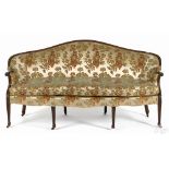 George III mahogany sofa, late 18th c., 40 1/2'' h., 77 1/2'' w.