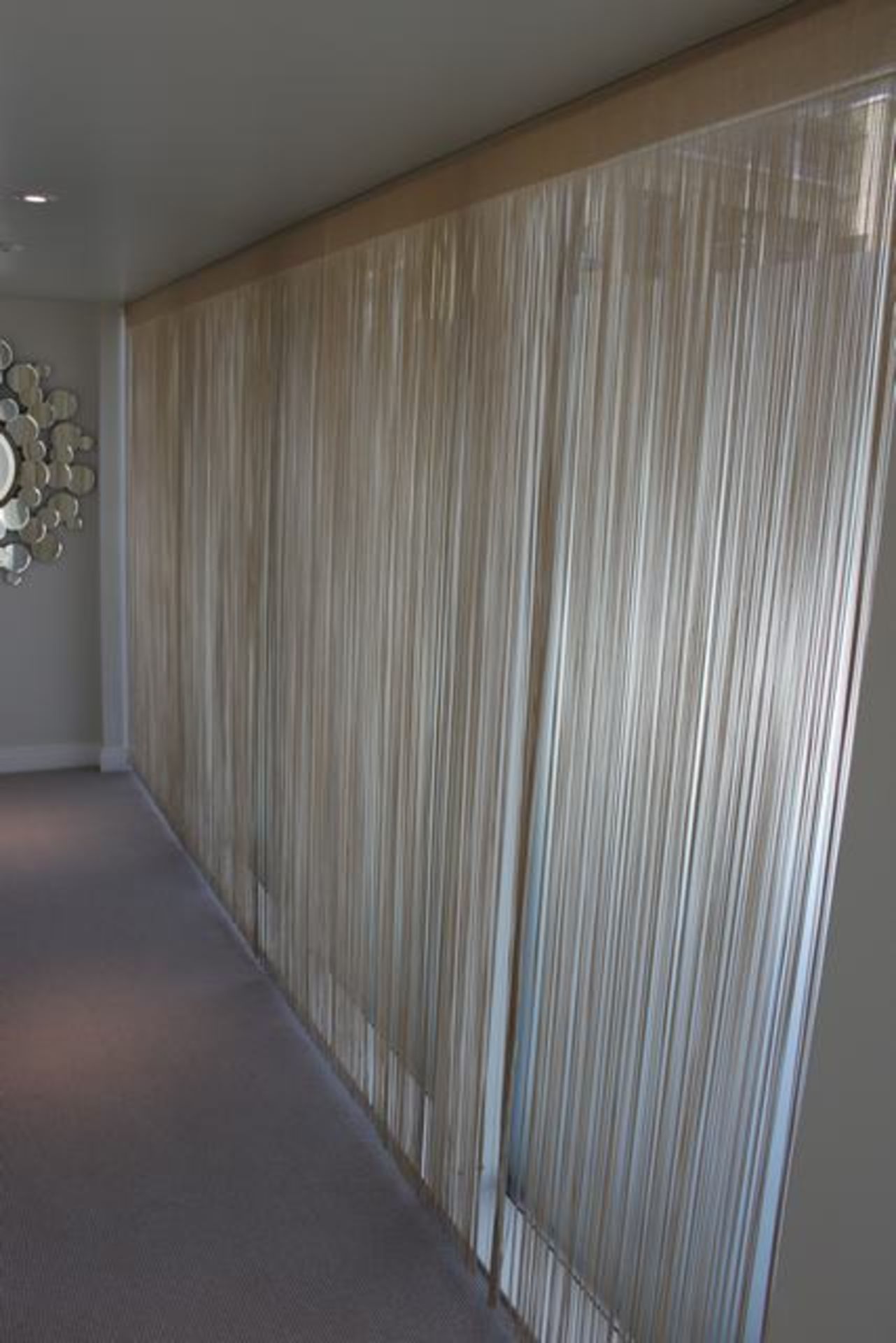 Voile string curtain panel 4600mm x 2200mm