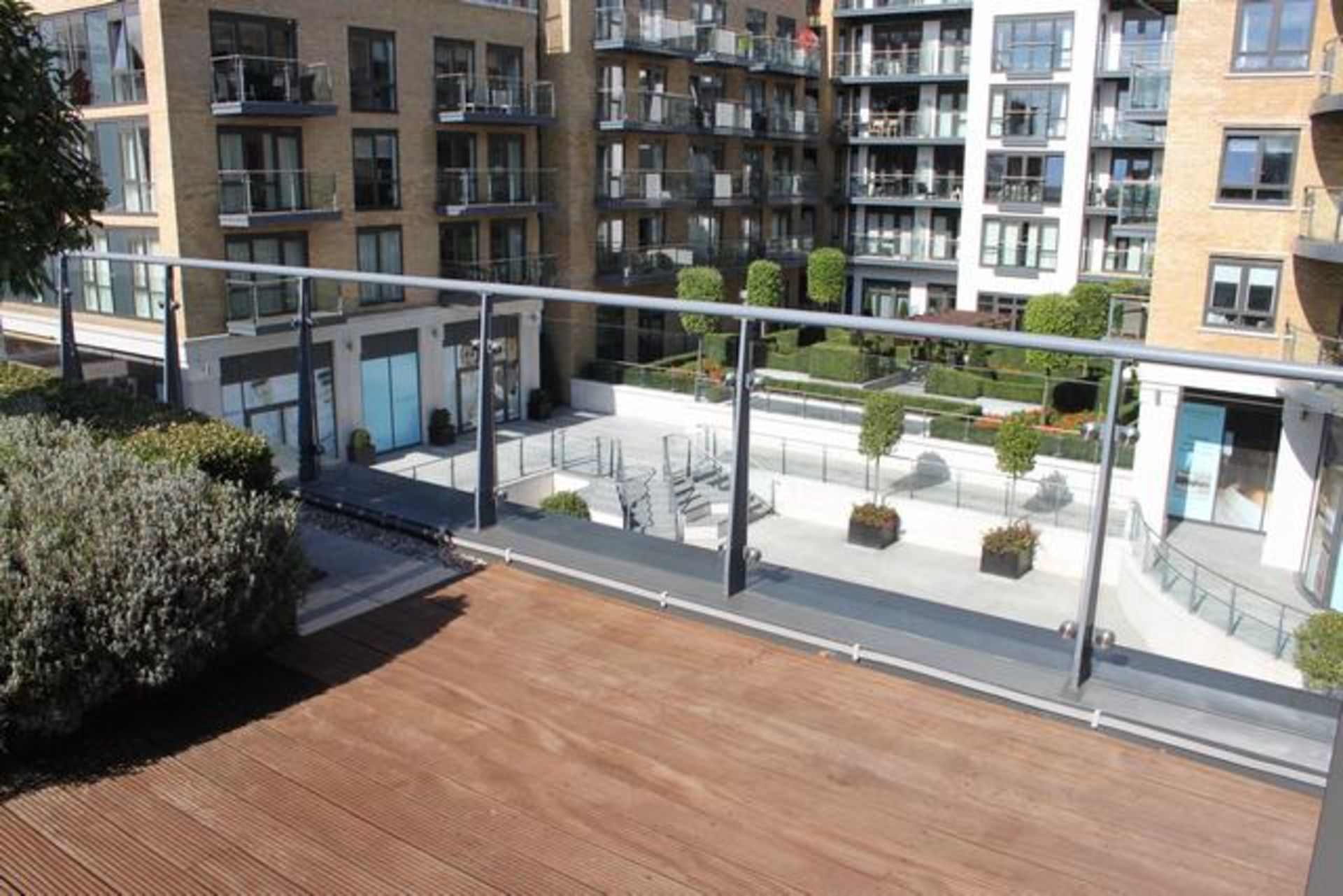 Toughened glass balustrade panels all 950mm tall comprising of 1 x each 1245mm,  1235mm  1230mm,