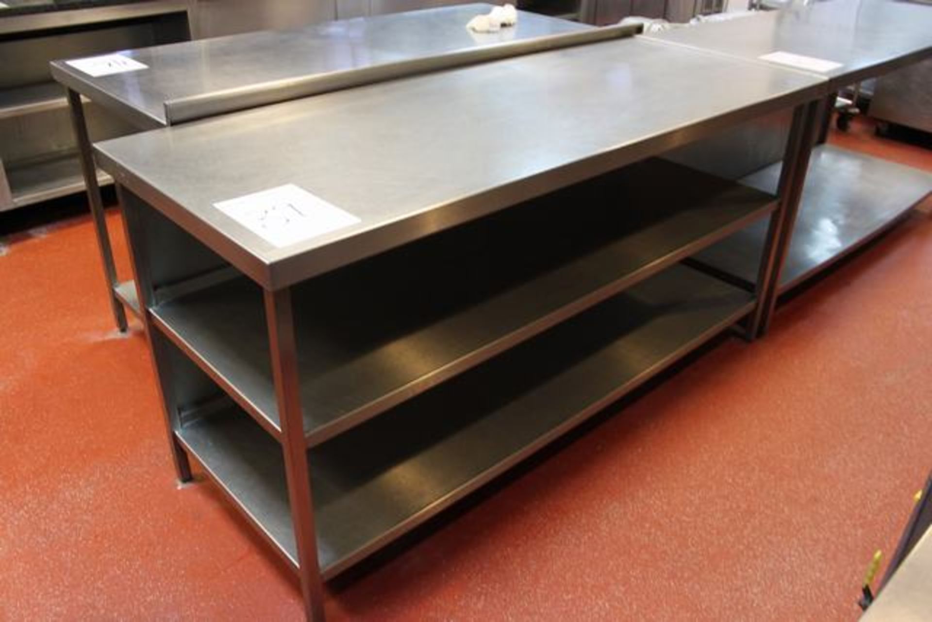 Stainless steel preparation  table with twin undershelf 1800mm x 700mm  Lift out charge  5