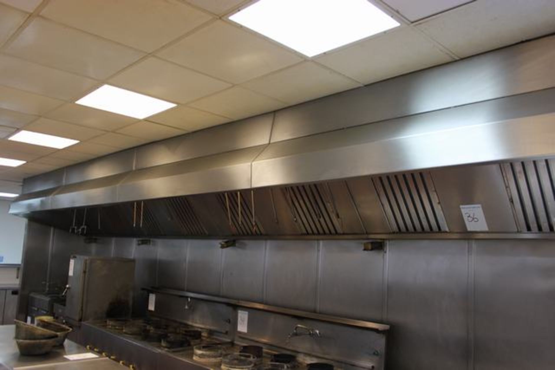 Stainless steel extraction canopy 8 baffle with fire supression system modular in design and