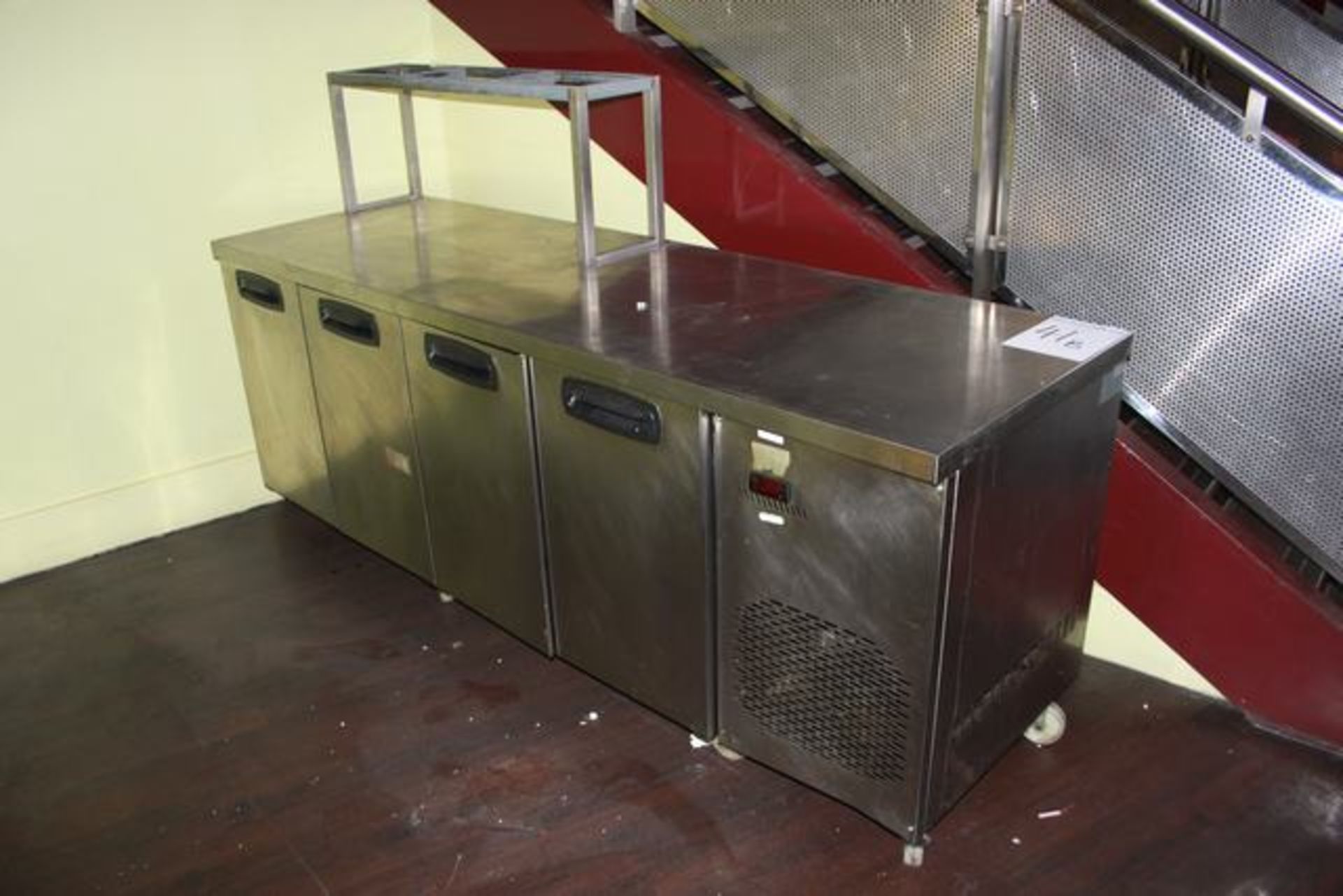 Inomak PN9999 four door refrigerated counter four door refrigerated counter with stainless steel