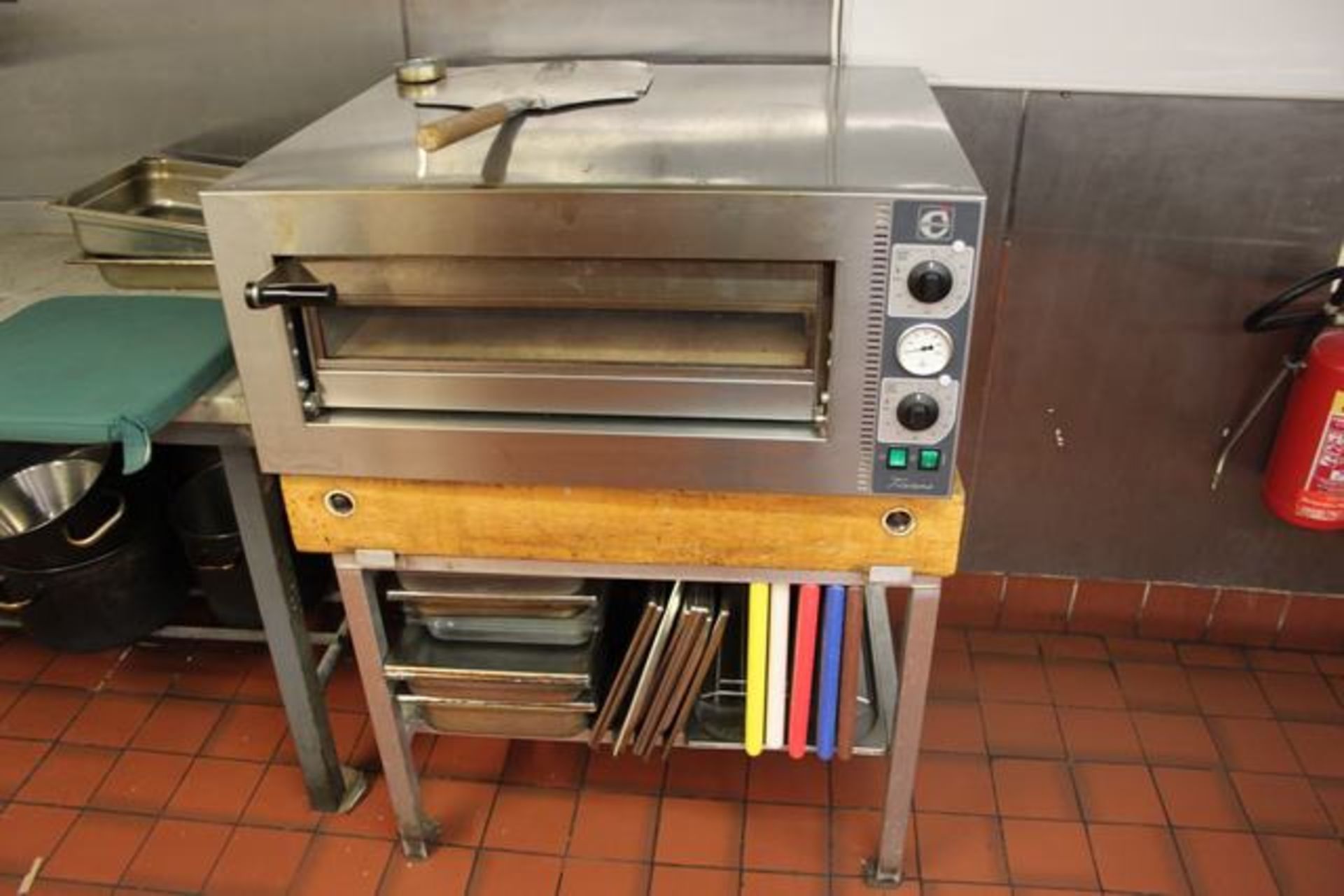 Cuppone TZ430/1M pizza oven aluminium-plated sheet metal cooking chamber with lighting individual,