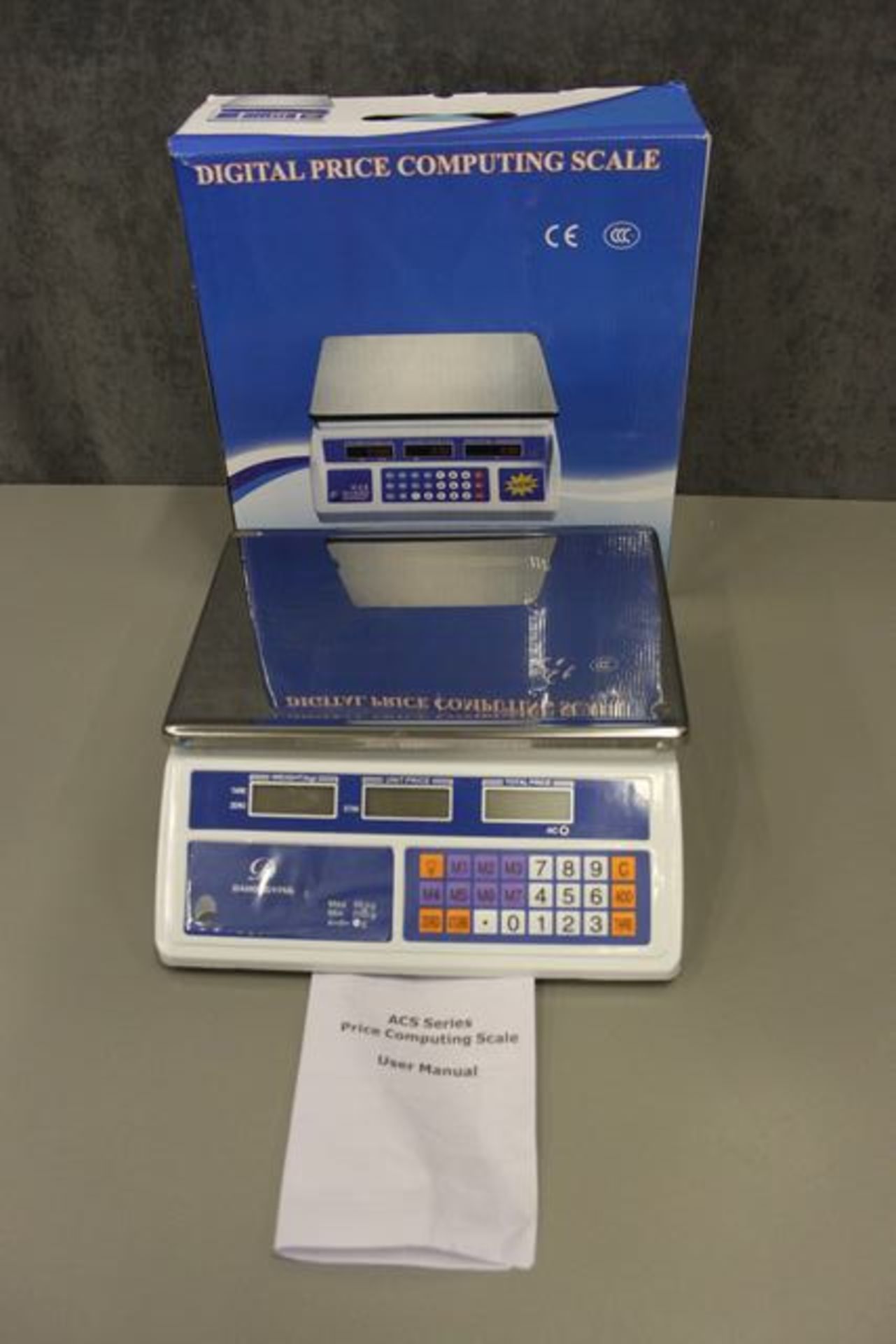 Stainless steel counter top bench scale 30kg capacity ideally suited for food preparation and