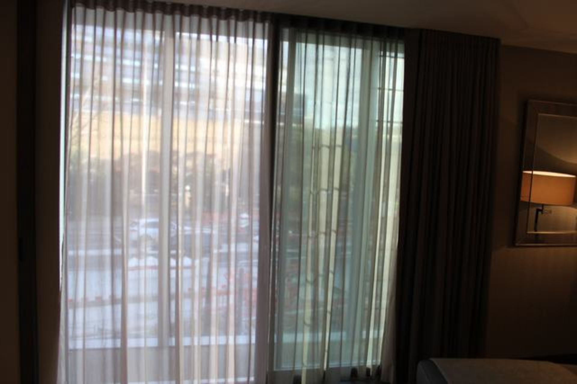 A pair of fully lined thermal drapes grey 3600mm x 2500mm - Image 2 of 3