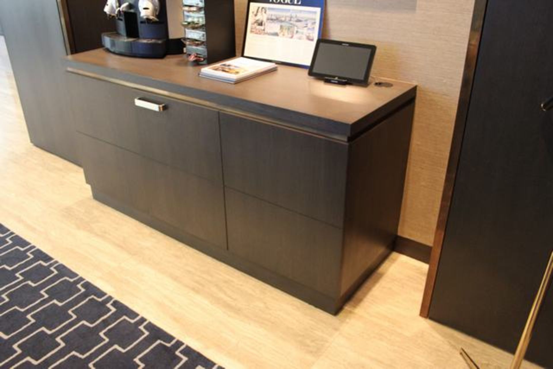 Oak sideboard with cupboard storage under