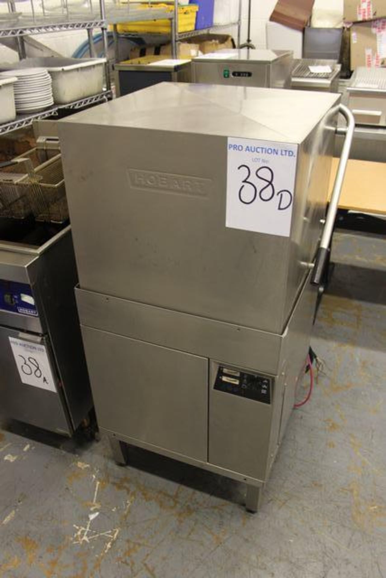 Hobart commercial stainless steel pass through dishwasher