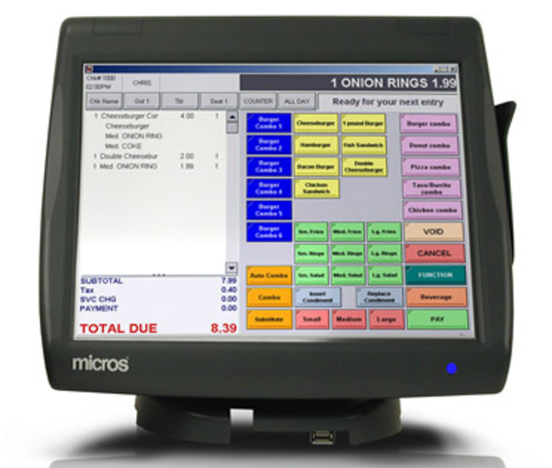 Micros Workstation 5A -400814-001 EPOS system 256 MB Compact Flash – Standard for Win CE