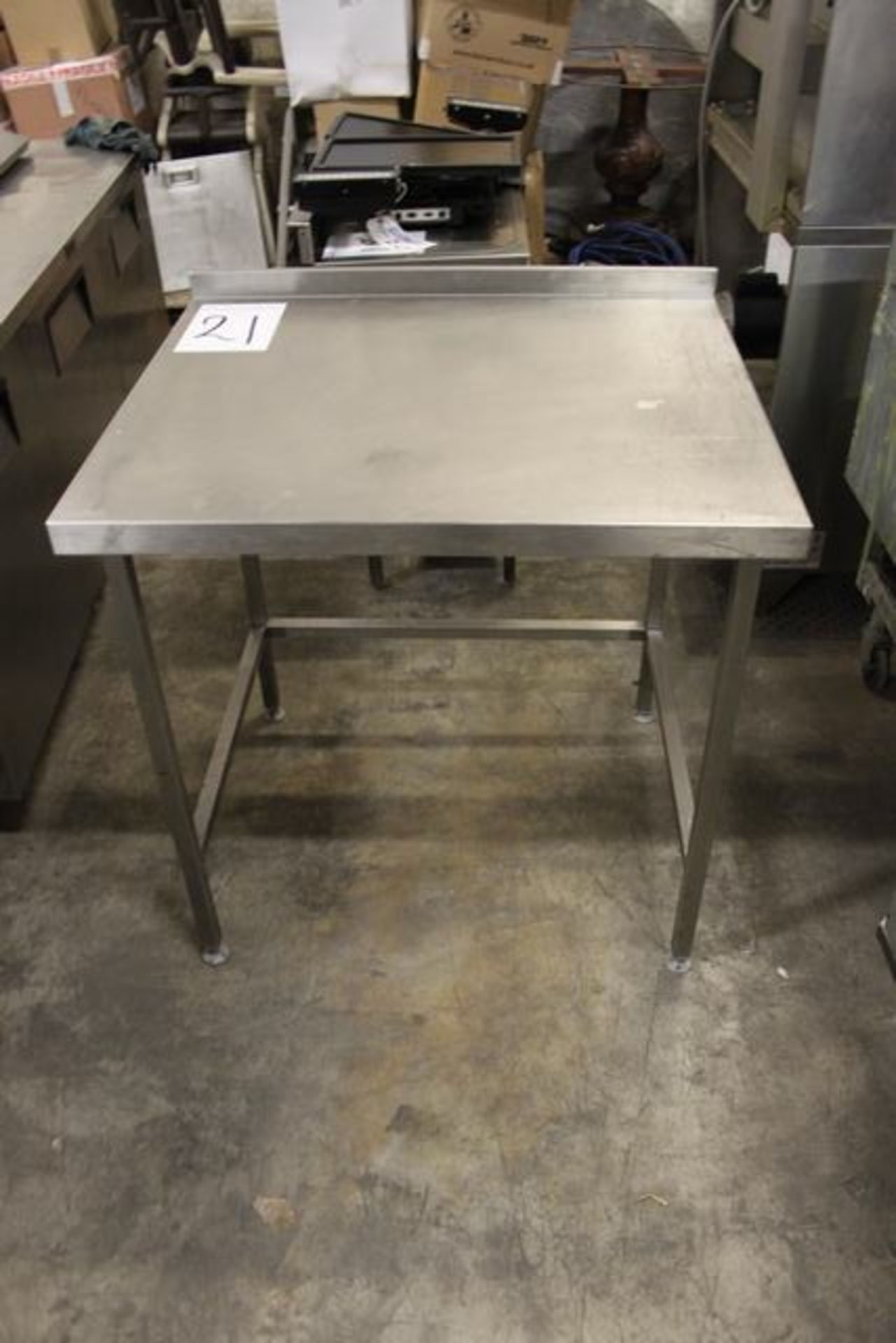 Stainless steel preparation table with upstand 940mm x 800mm x 950mm