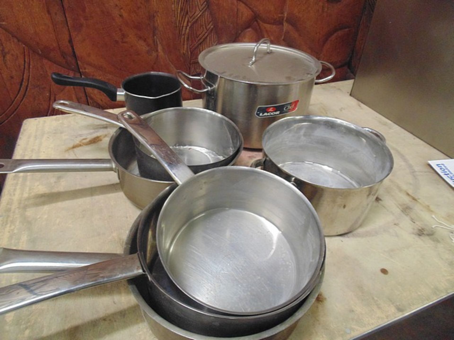 Job lot comprising of 5 x stainless steel various saucepans, 3 x stainless steel casserole pans