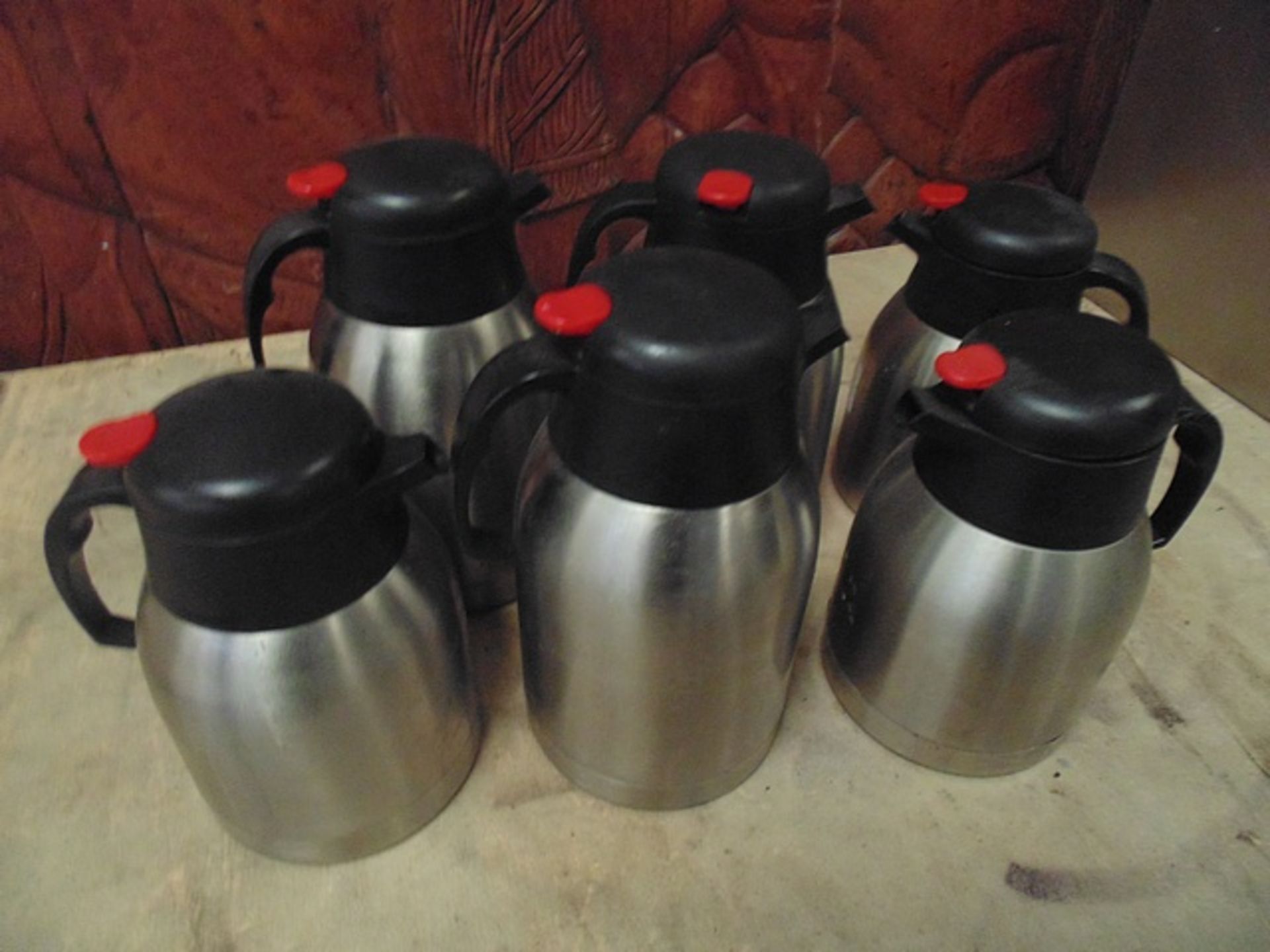 6 x thermal jugs brushed steel