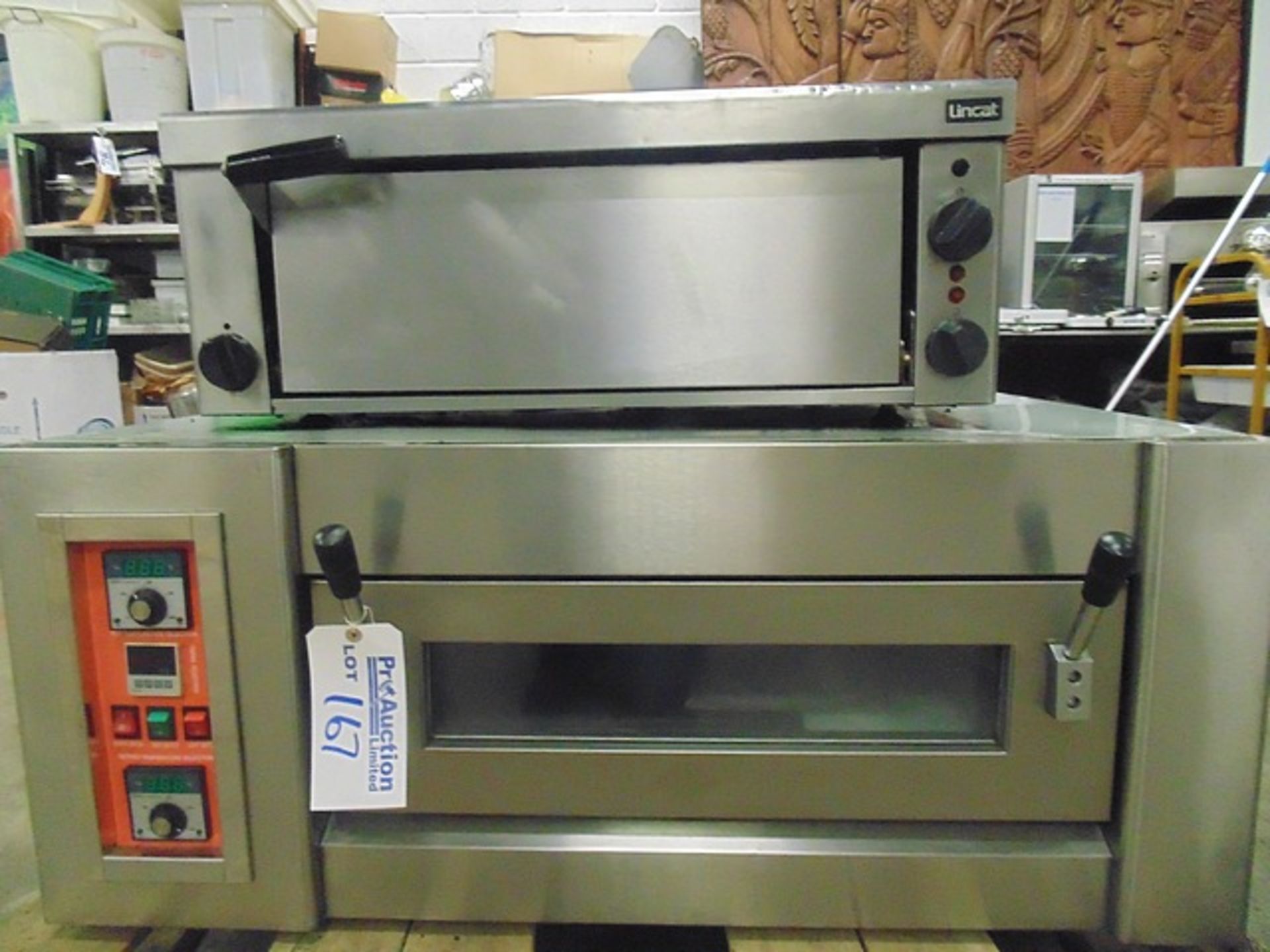 Commercial single deck pizza oven 6.5kW stainless steel deck pizza oven chamber opening 660mm x