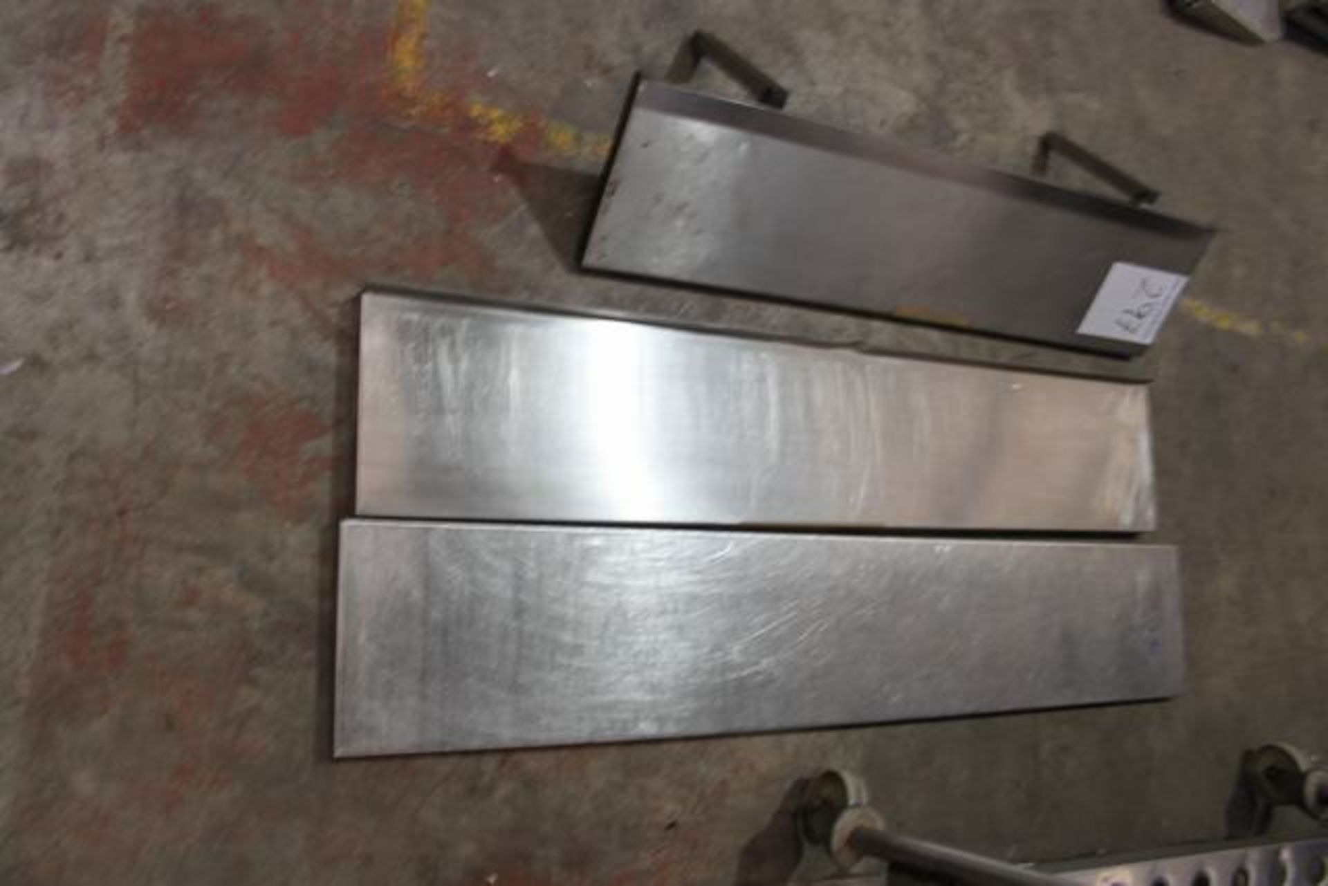 3 x Stainless steel wall shelf 1250mm x 300mm, 1560mm x 300mm and 1650mm x 300mm