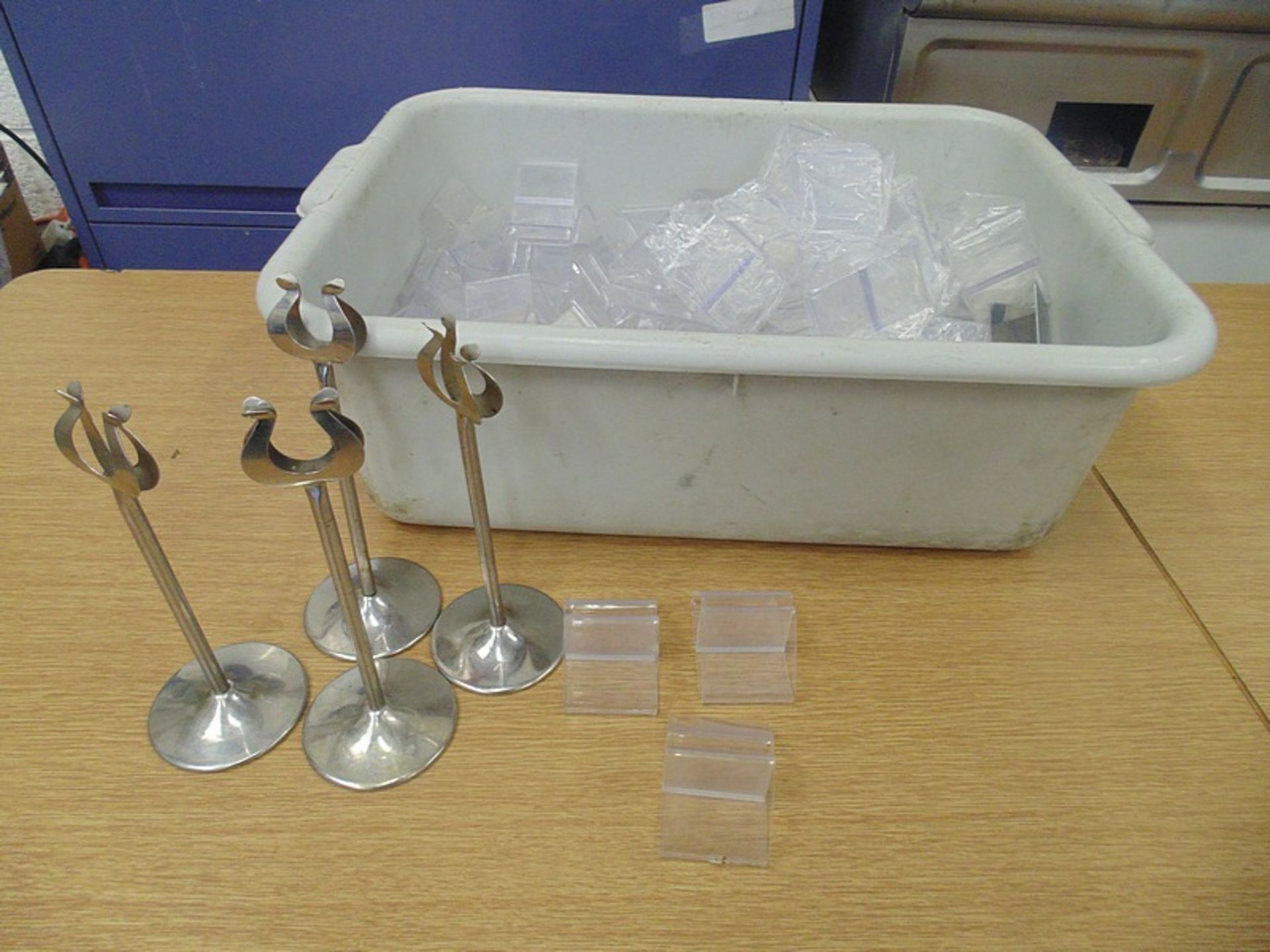 A large quantity of Perspex tent type menu holder stands - Image 2 of 2