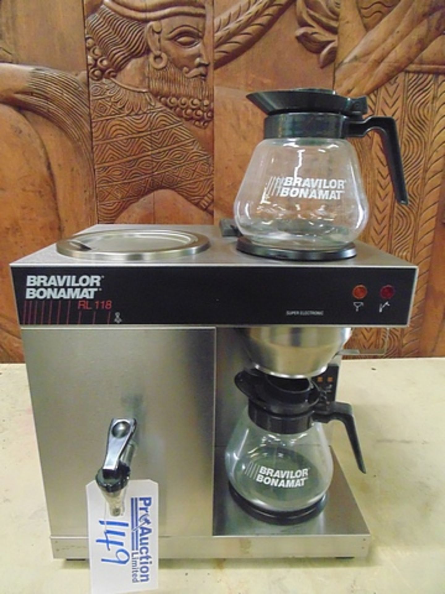 Bravilor Bonamat RL118 coffee brewer with hot water boiler stihl 400mm x 400mm x 450mm