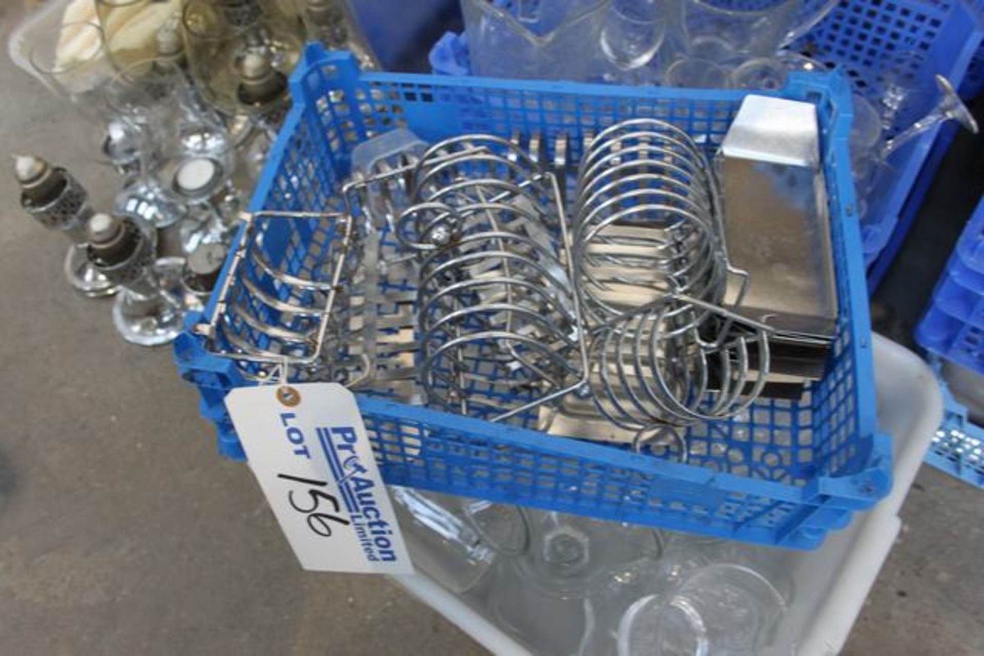 Large quantity of various glasses, jugs,, teapots toast racks etc