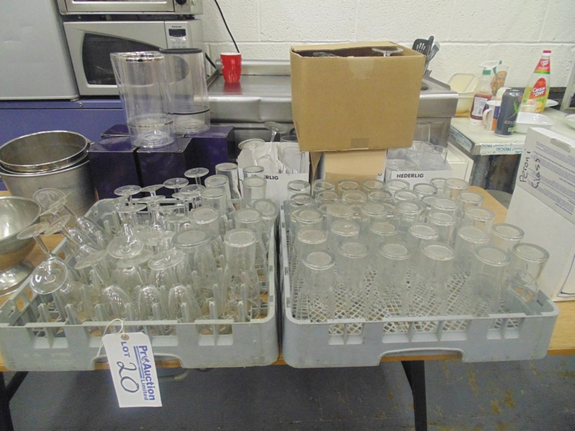 Job lot of bar accessories comprising of wine and pint glasses, champagne flutes, 6 x ice buckets, 8 - Image 2 of 4