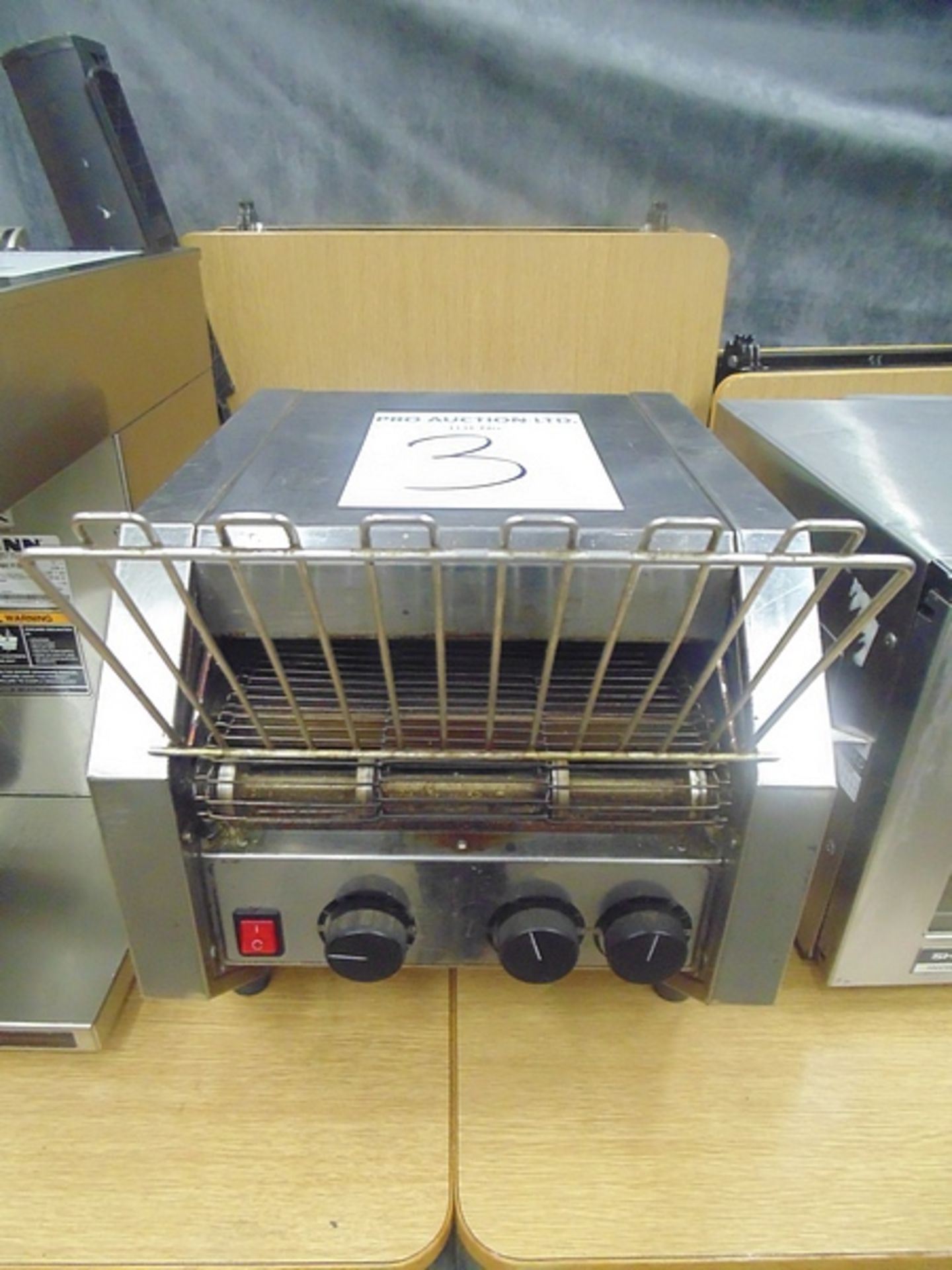 Milantoast EGI stainless steel continuous conveyor toaster 240v electric 470mmx 410mm x 390mm.