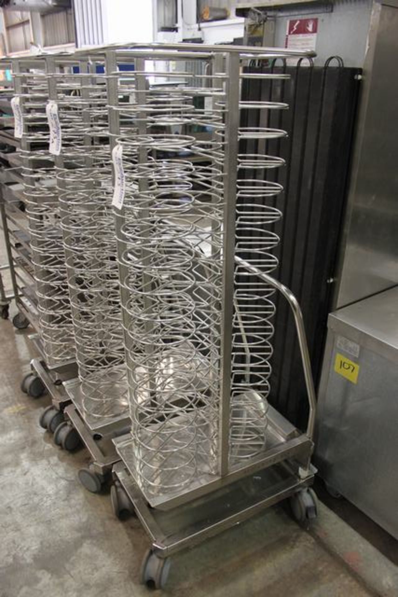 Rational 60.21.104 mobile plate rack model 201 holds 50 plates maximum plate height - 32mm maximum