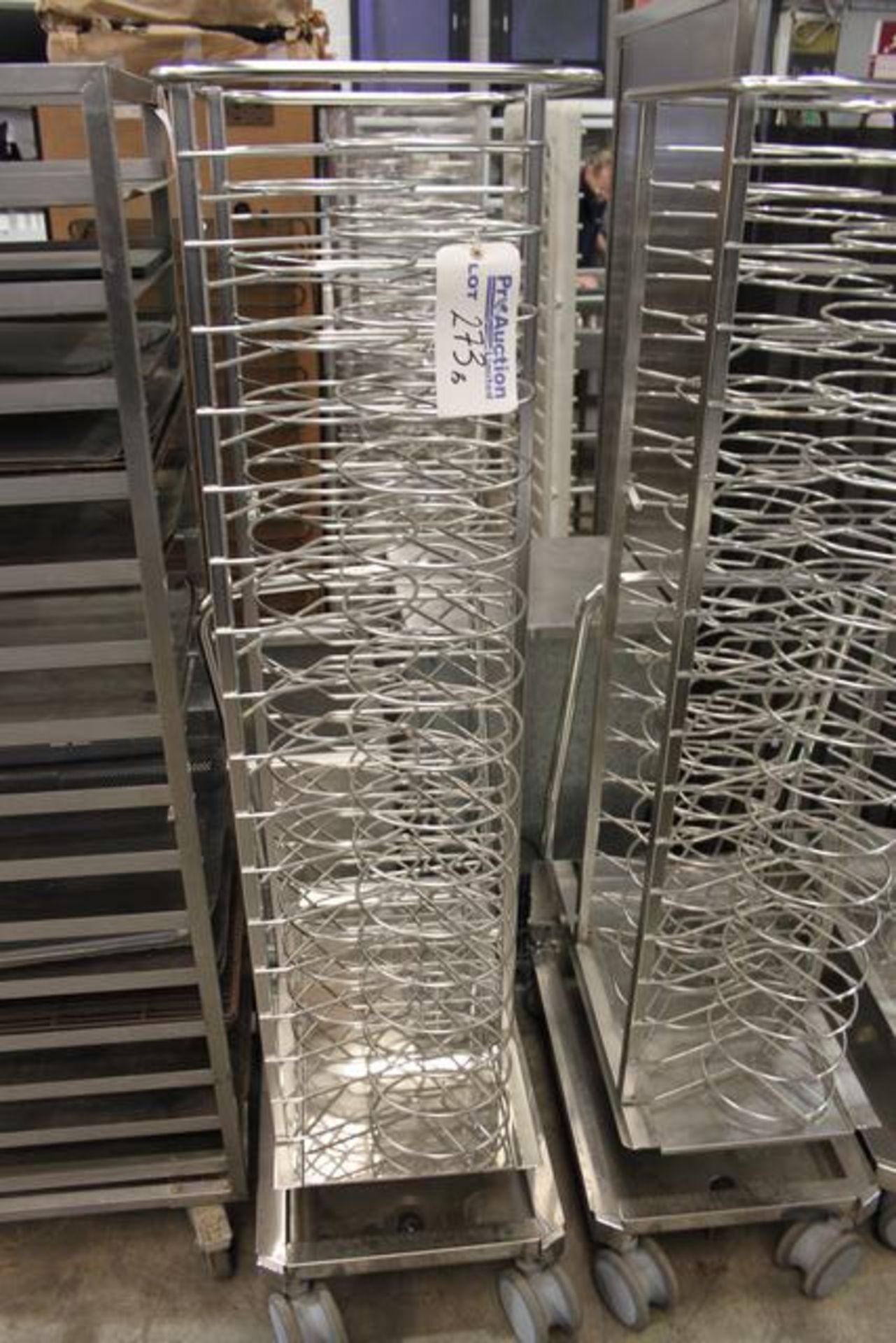 Rational 60.21.104 mobile plate rack model 201 holds 50 plates maximum plate height - 32mm maximum