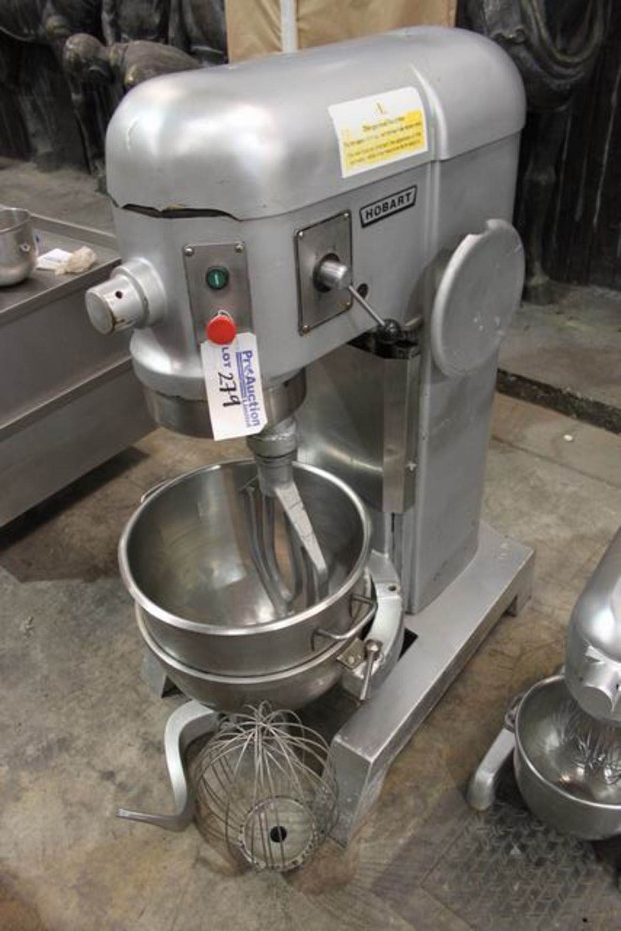 Hobart H600 planetary mixer capacity 57.5 litres 3-speed gear box stainless steel bowl flat