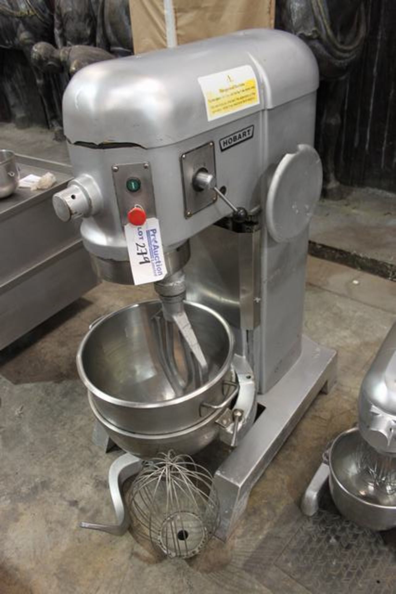 Hobart H600 planetary mixer capacity 57.5 litres 3-speed gear box stainless steel bowl flat - Image 2 of 3