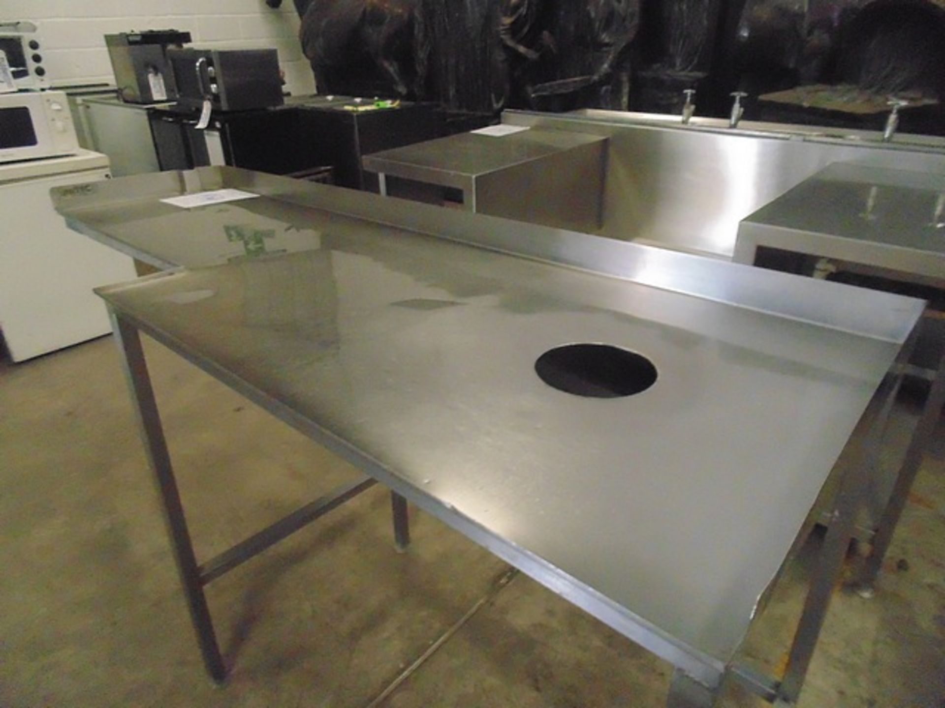 Stainless steel dishwasher tabling 1730mm x 600mm x 960mm