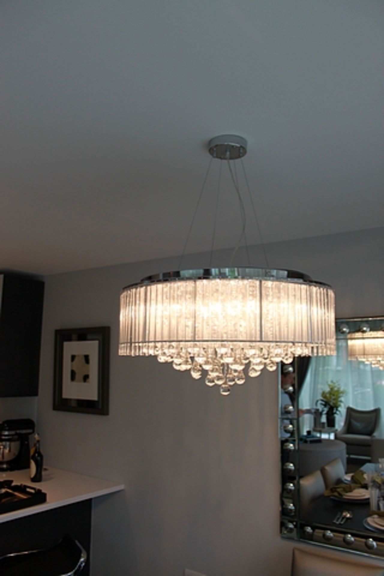 Glass prism suspended ceiling pendant 620mm x 800mm - Image 2 of 3