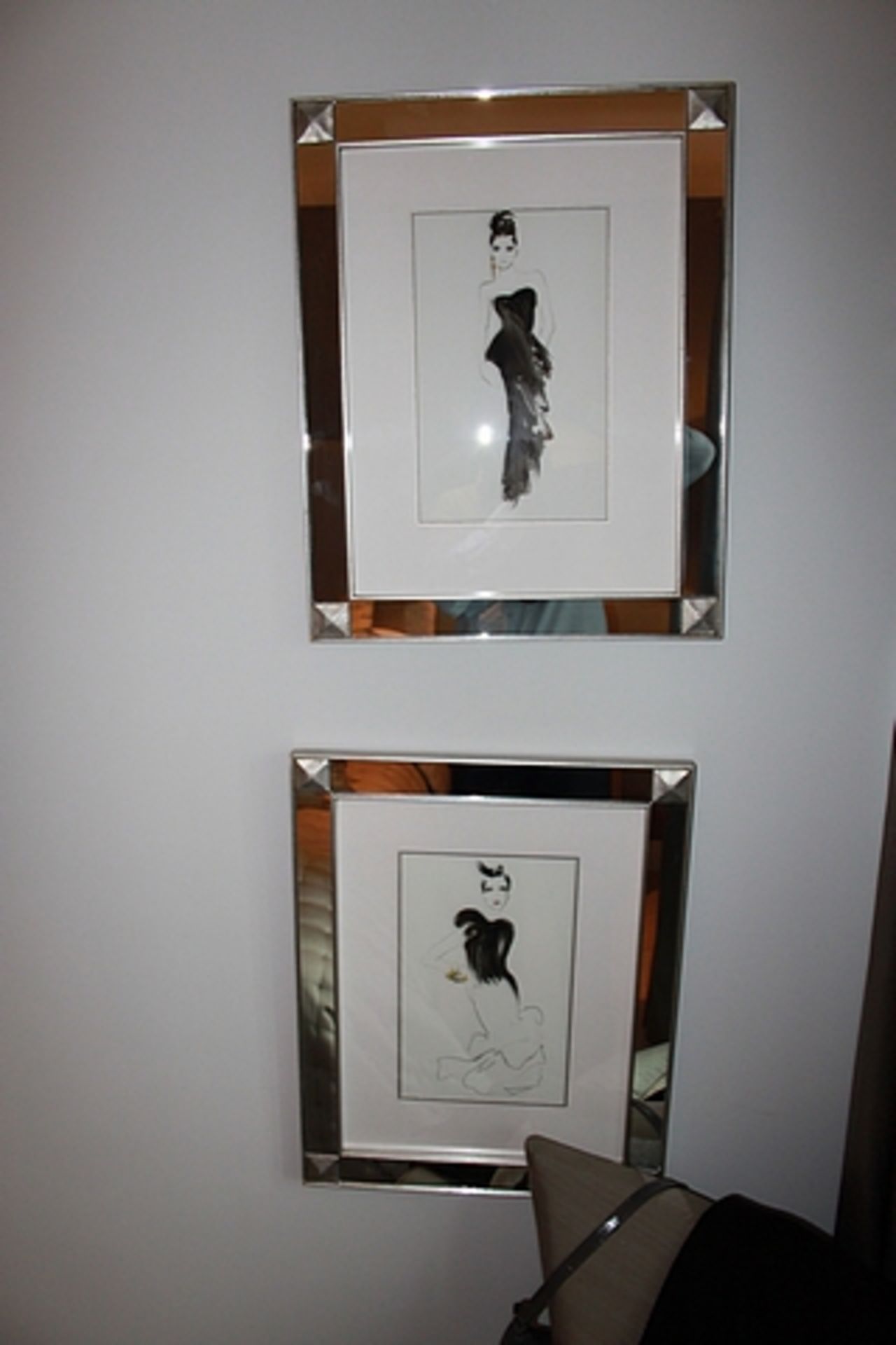 4 x mirrored framed art works - Image 2 of 2