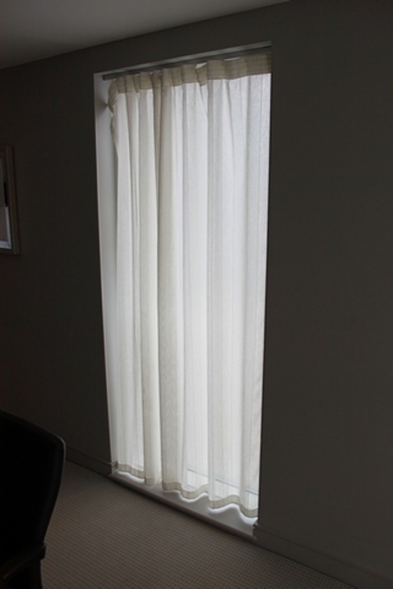 Linen effect voile panel 900mm x 2350mm