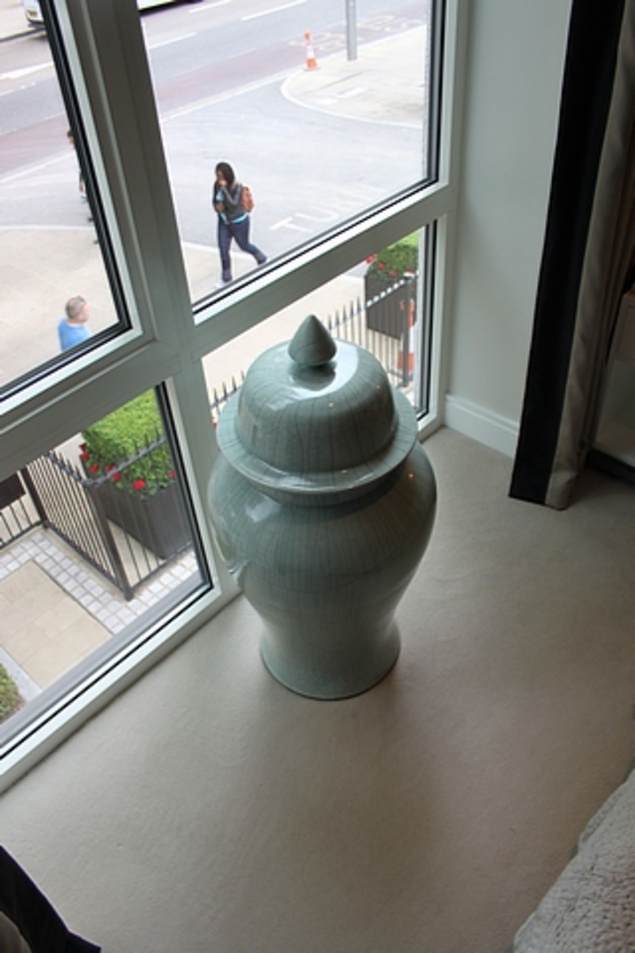 A ceramic temple jar 950mm