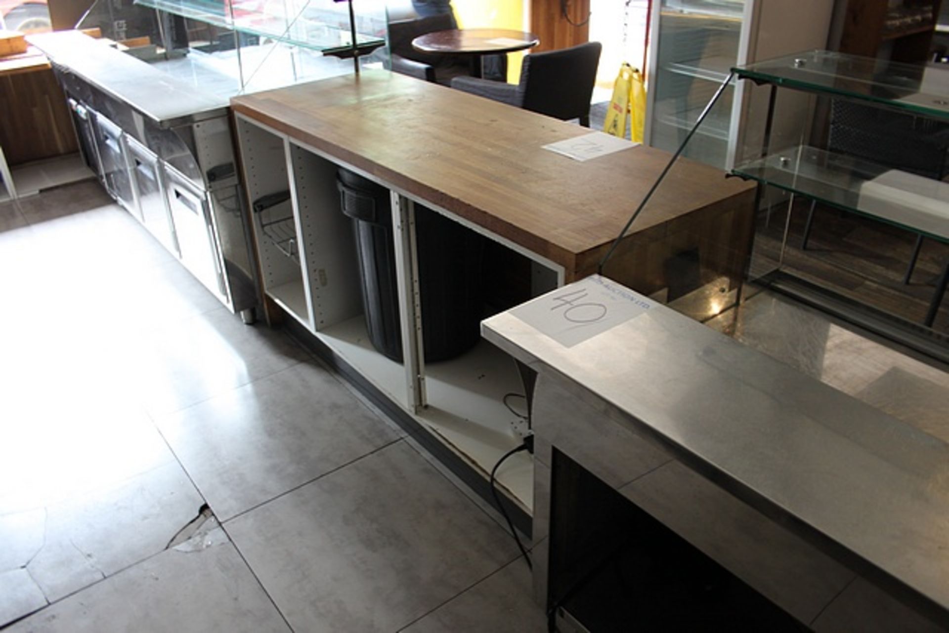 Hardwood countering and shelving (excludes refrigeration) but include back counters worktops storage - Image 2 of 3