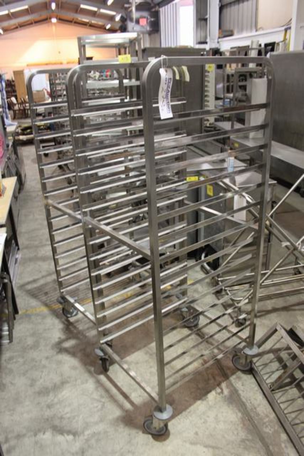 2 x Bourgeat 774715 Stainless steel mobile trolley for food trays commercial kitchens 15 rails -