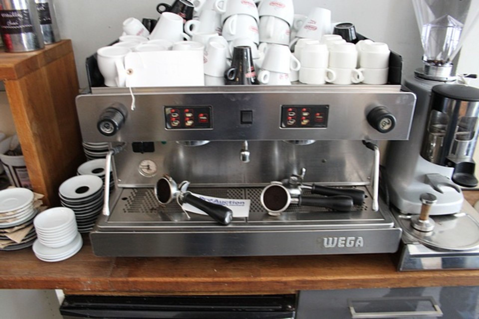 Wega Nova 2 group electronic coffee machine four programmable doses per group, with manual brewing