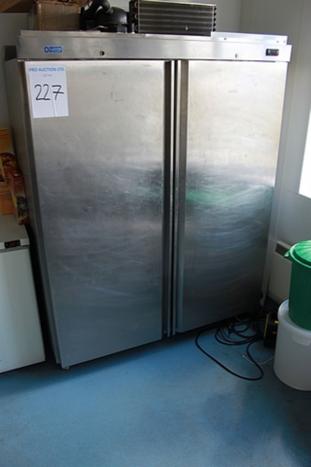 Levin stainless steel two door commercial refrigerator (used as ambient store)