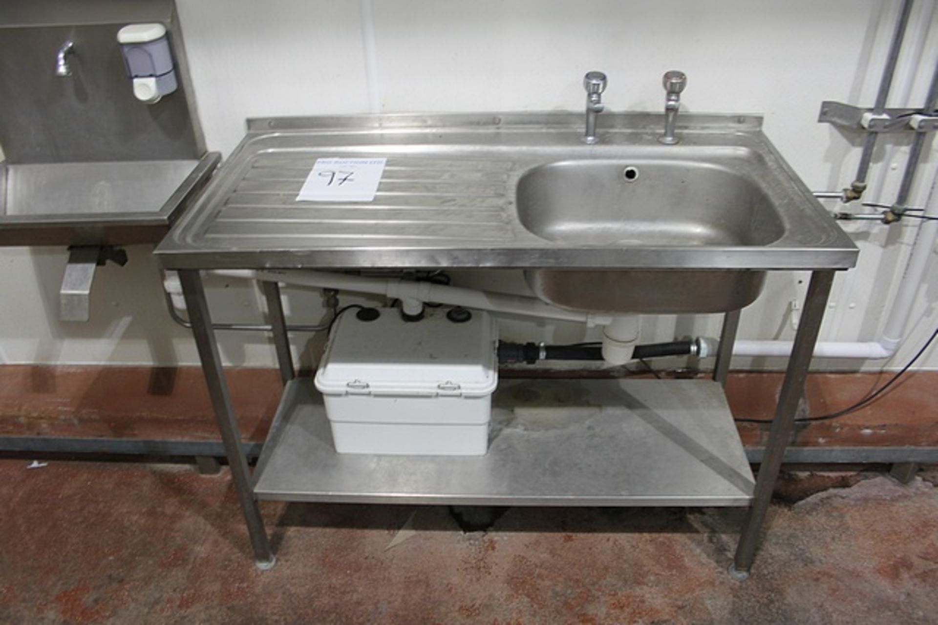 Stainless steel commercial LHD utensil sink 1200mm