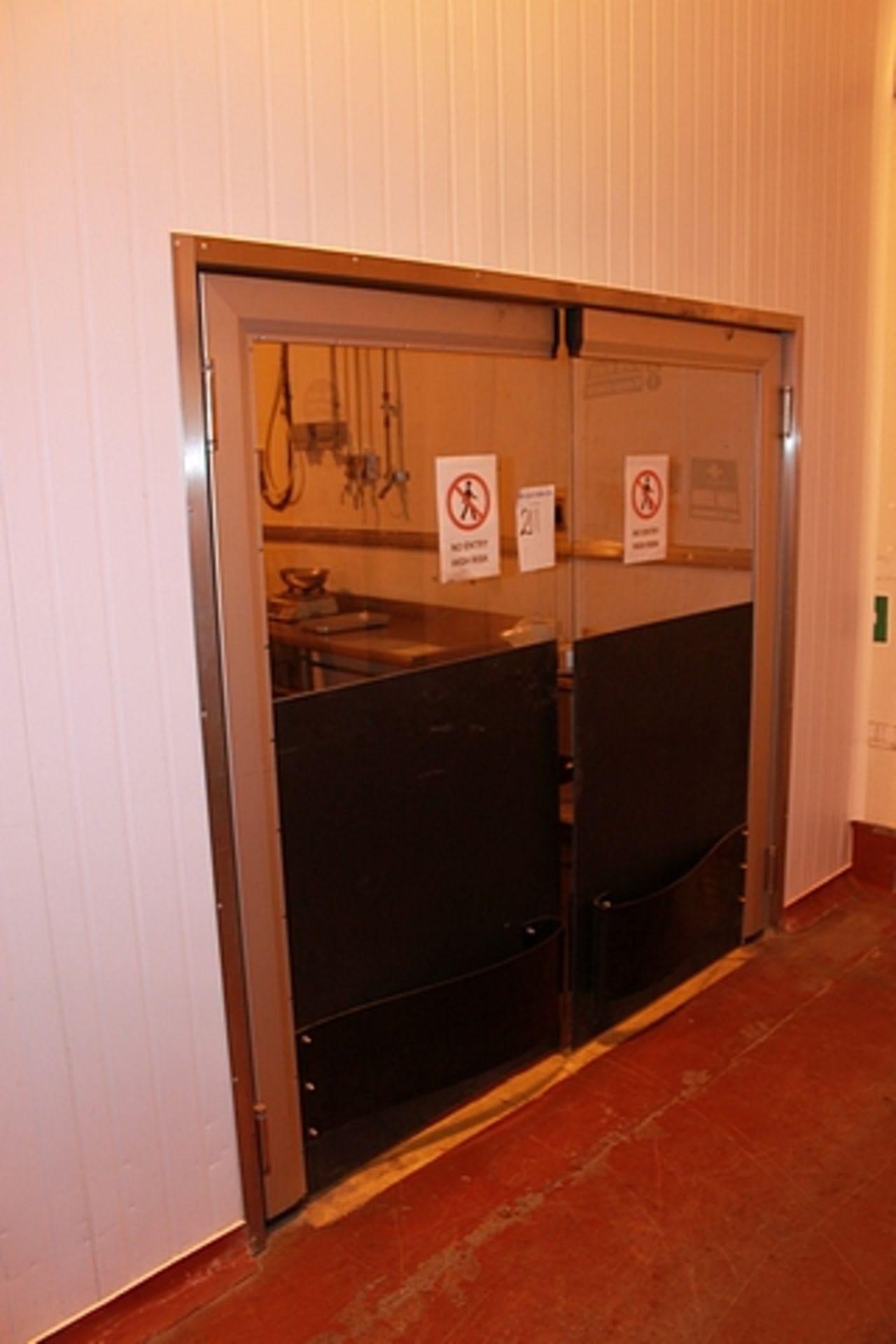 A pair of flexible panels rubber/PVC doors each door 1080mm x 2010mm