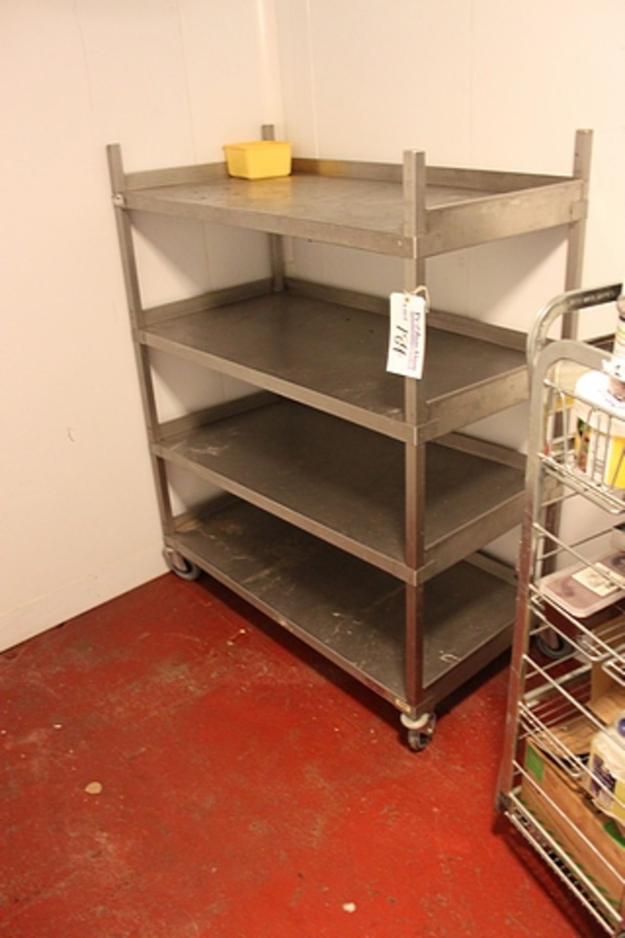 Stainless steel four tier mobile rack 1200mm x 600mm x 1500mm