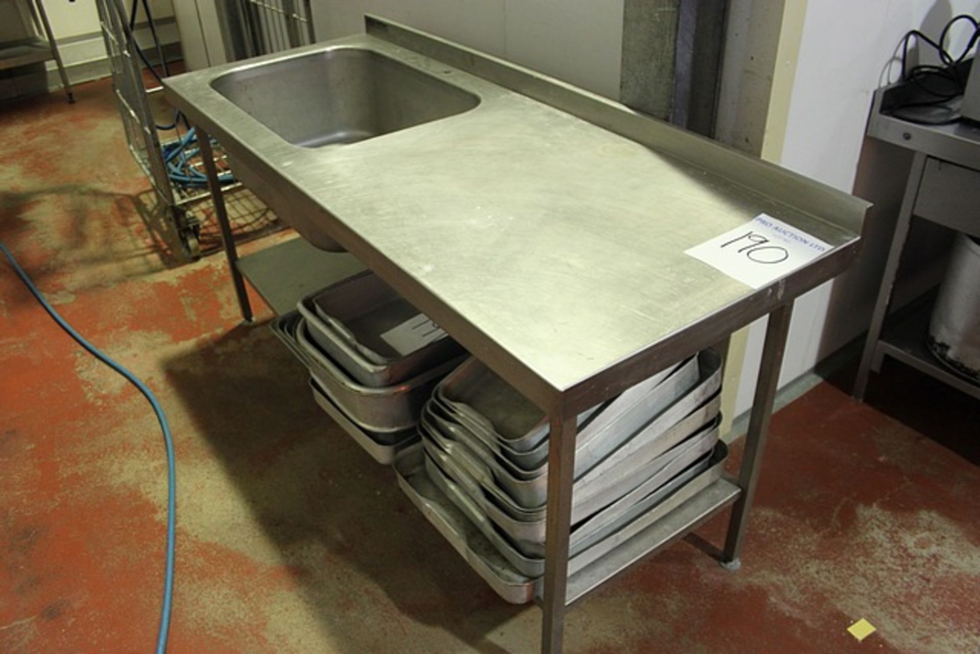 Stainless steel commercial sink 1800mm no taps