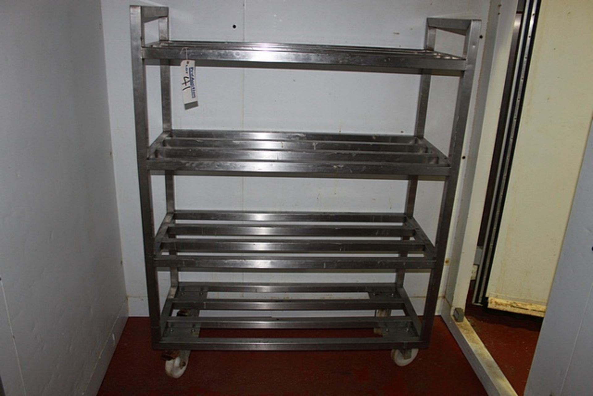 Stainless steel mobile four tier rack 1200mmx 550mm x 1670mm