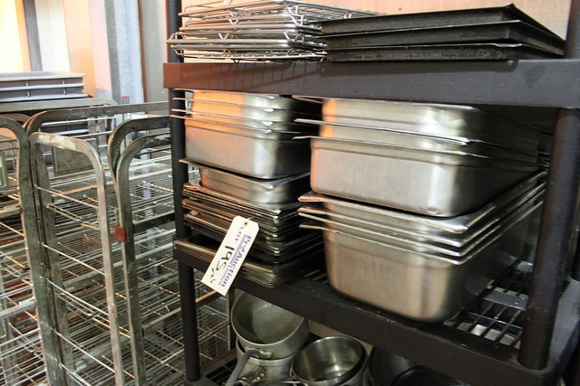 30 x stainless steel various GN gastronorm pans as found