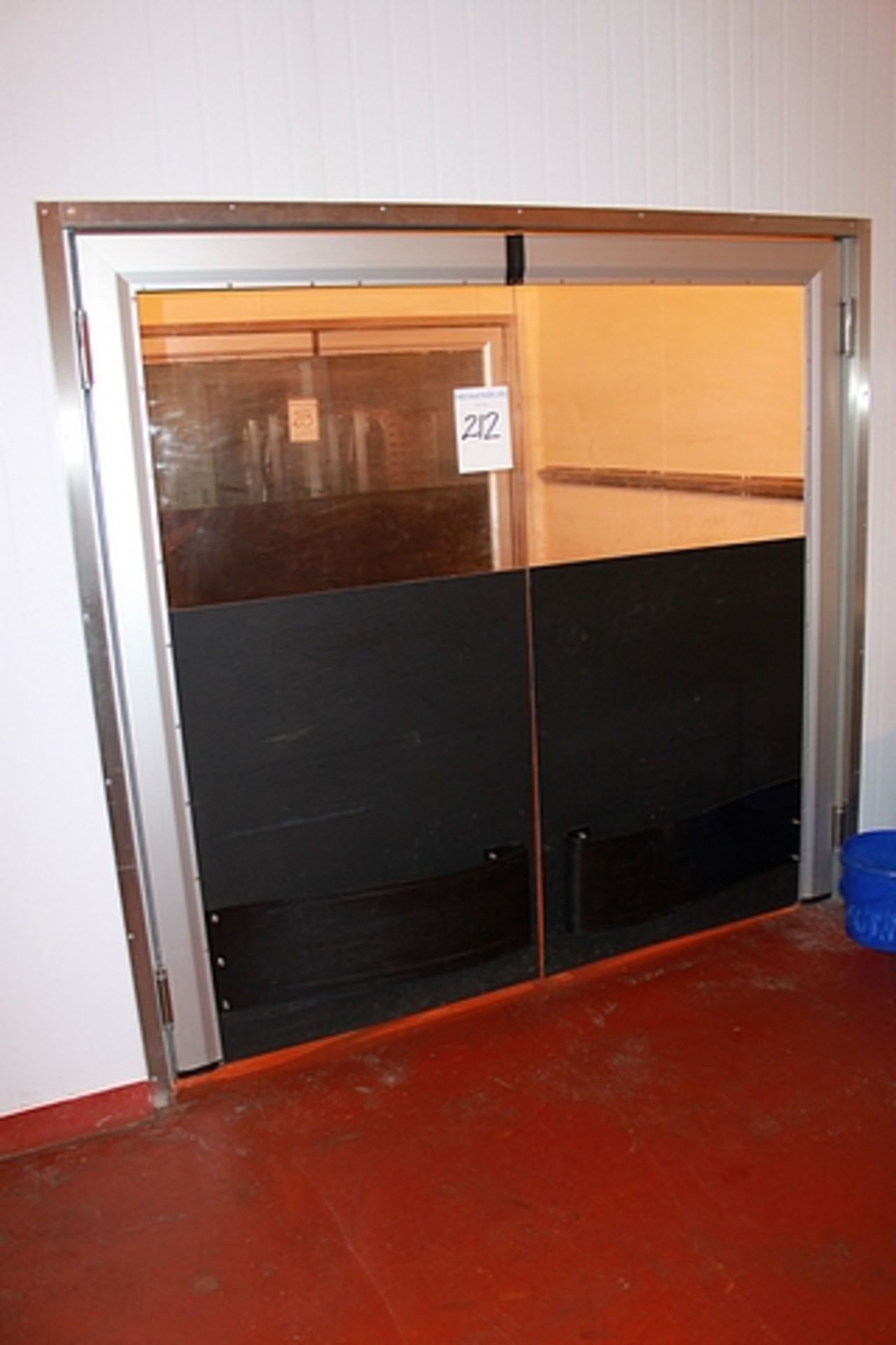 A pair of flexible panels rubber/PVC doors each door 1080mm x 2010mm