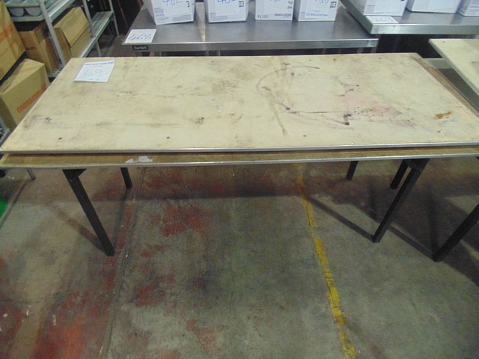 3 x rectangular banqueting tables 1230mm x 770mm x 770mm