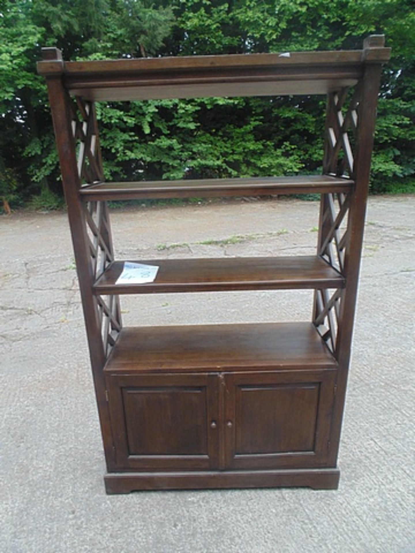 Mahogany book case / display cabinet  3 shelves with two doors 1100mm x 400mm x 1900mm